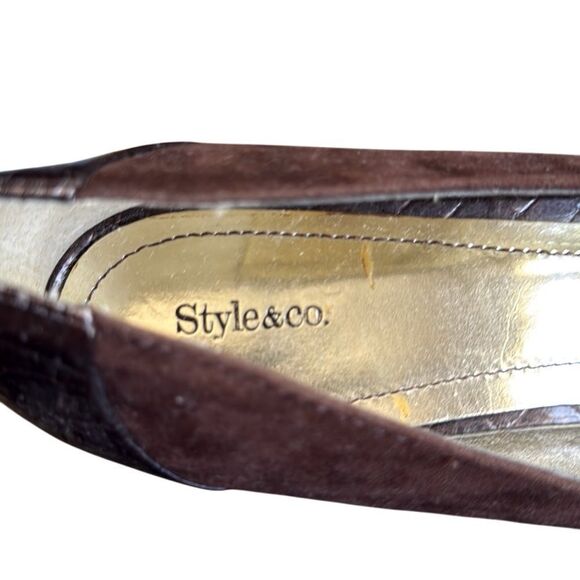 Style & Co Dolores Heels eith crocodile texture - Picture 5 of 7